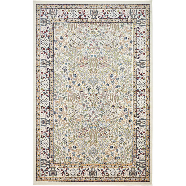 Astoria Grand Jackson Oriental Ivory Area Rug & Reviews Wayfair